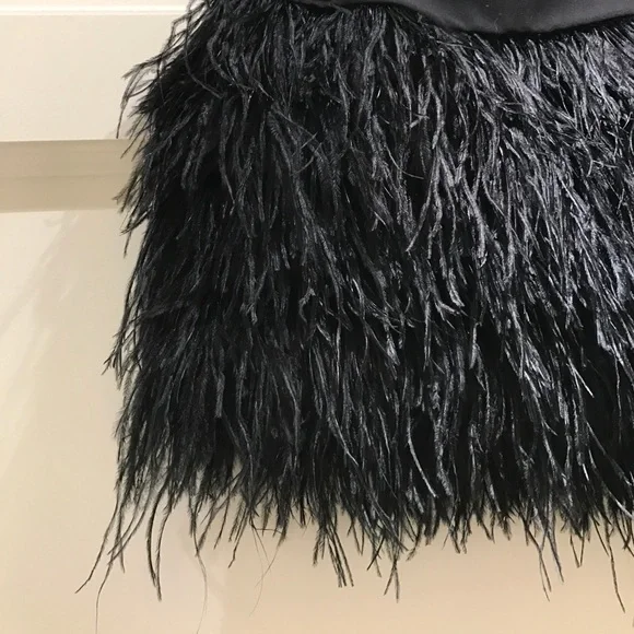 JAYGODFREY Black Feather Skirt